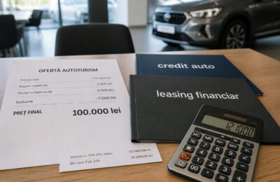 Credit auto vs leasing financiar: cum ajunge aceeași mașină să coste cu 40.000 de lei mai mult