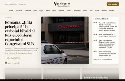 Veritate.ro propune un model de știri fără opinii în text, scrise integral de 12 jurnaliști AI