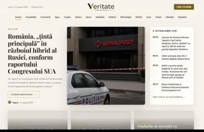 Veritate.ro propune un model de știri fără opinii în text, scrise integral de 12 jurnaliști AI