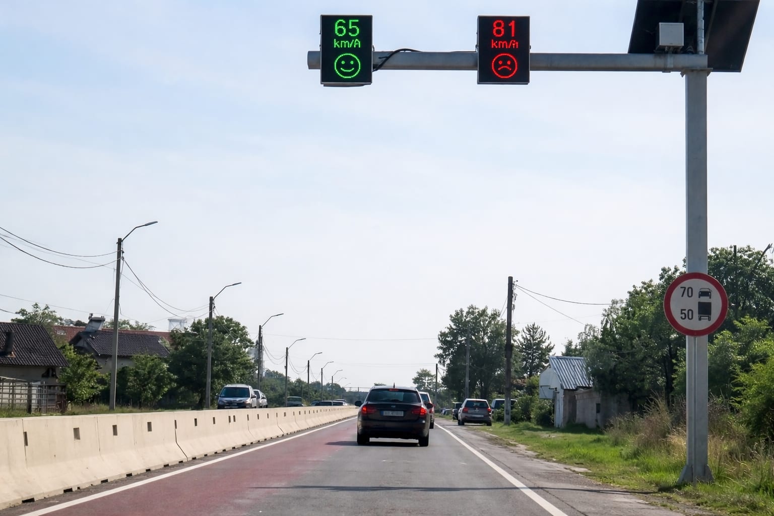 CNAIR a montat 138 de sisteme fixe care afișează viteza fără să aplice amenzi