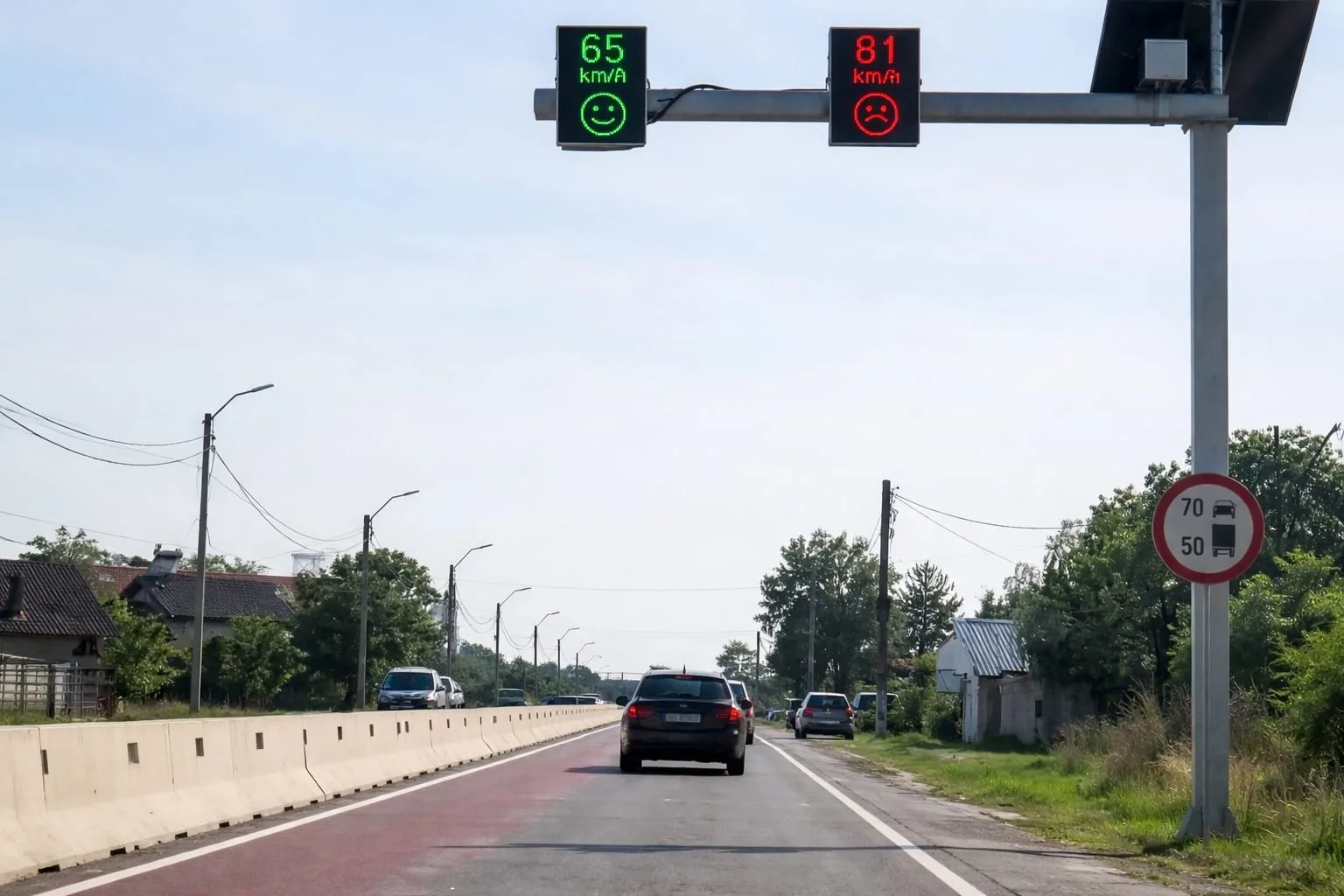 CNAIR a montat 138 de sisteme fixe care afișează viteza fără să aplice amenzi
