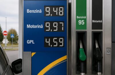 Prețul motorinei scade sub pragul de 10 lei pe litru iar un plin de carburant se ieftinește cu 29 de lei