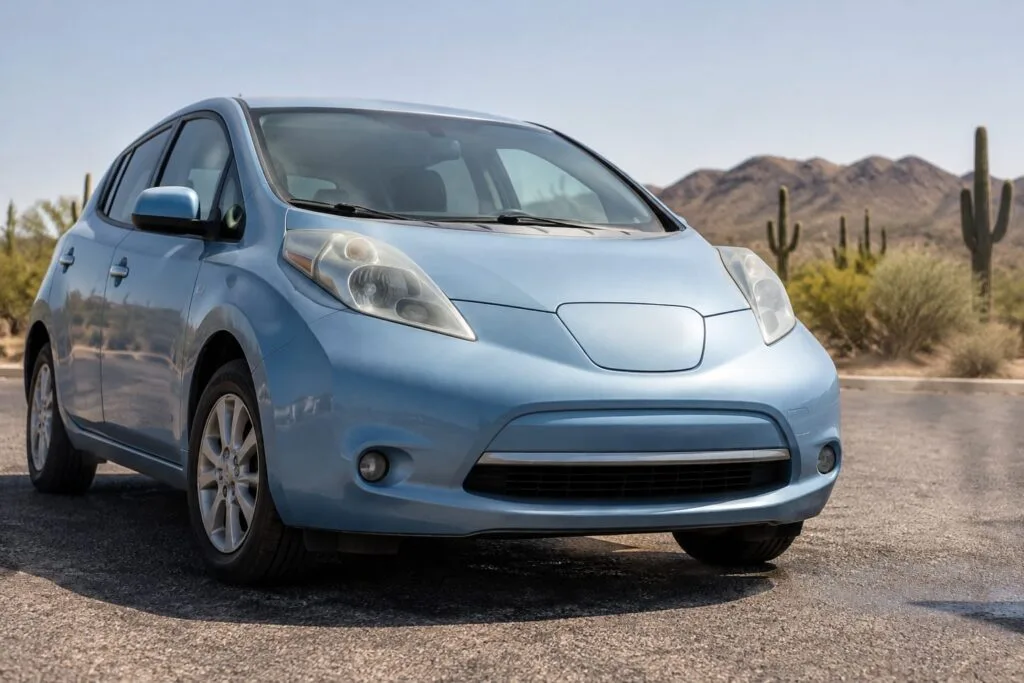 Nissan Leaf pierdea autonomie în testul din 2012 de la Phoenix. Cum era răcită bateria